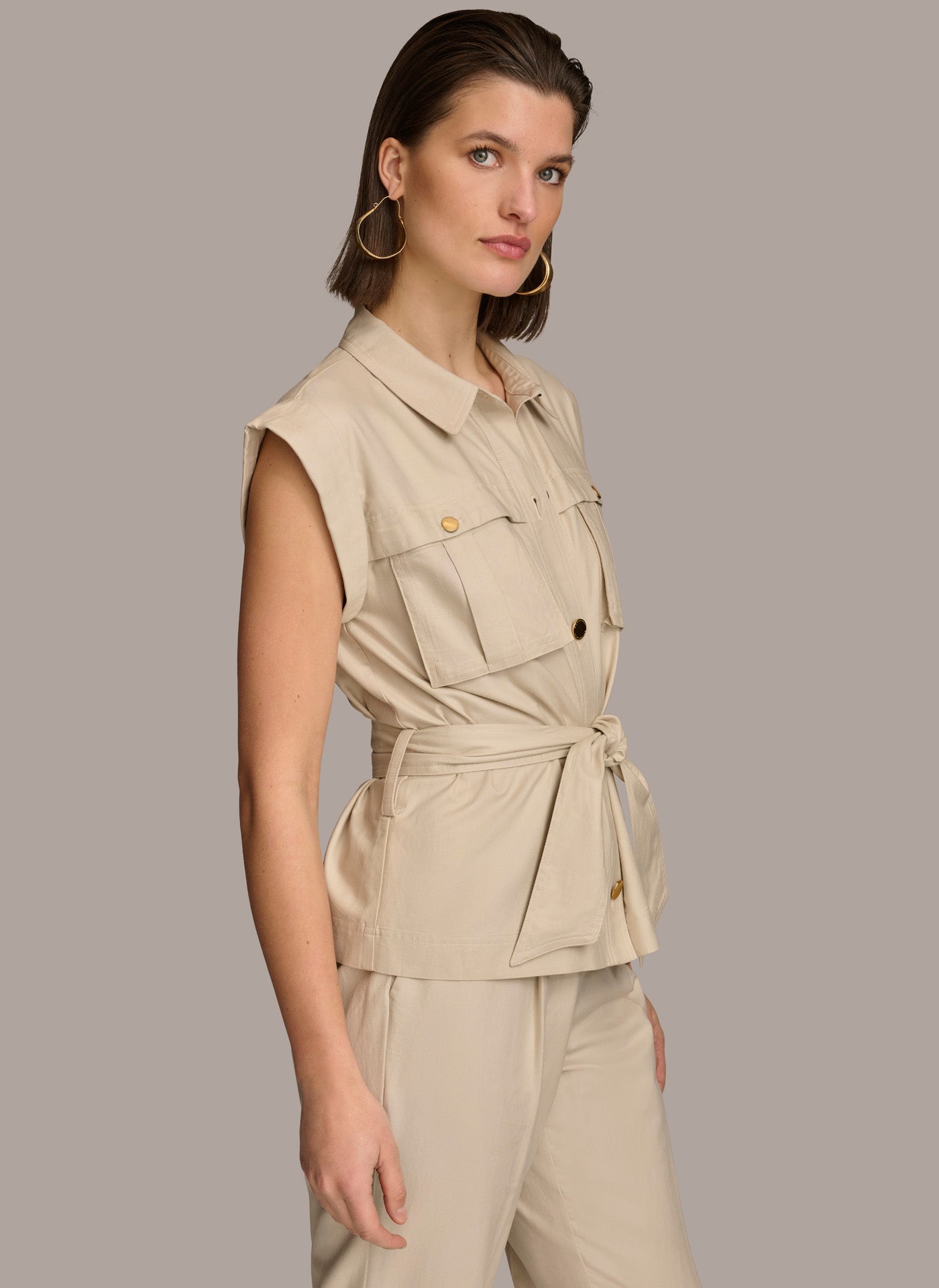 (image for) PRACTICAL BELTED JACKET WITH POCKETS